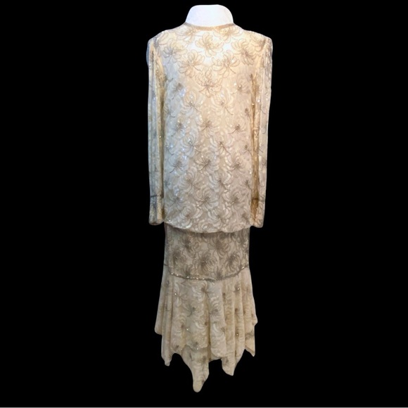 Vintage Lillie Ruben Beaded Sequin formal dress - Picture 2 of 4